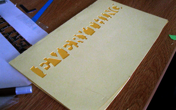 EVERYTHING Typography Experiment caps cardstock craft design erika mackley erika noel design experiment for fun hand drawn hue lettering minimal paper personal photo print project serif tactile type typography yellow