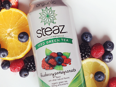 Steaz Iced Tea Flavor Profile + Photo Styling client concept content creation fruit organic photo styling photography playful product social media steaz tea