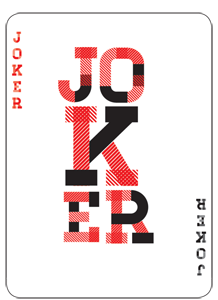 Joker Red & Black Overlap beer brewery conceptual erika mackley erika noel mackley heart hops idea illustration joker plant playing cards print poker progress red series shape simple symbol vector