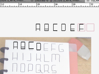 Technologic Typeface (process screenshot)