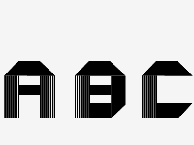 New Typeface! (Inspired by Folded Paper Font) font letters lines process progress rebound screenshot typeface