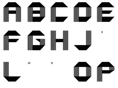 New Typeface (In Progress) font letters lines process progress rebound screenshot typeface