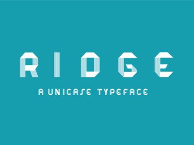 RIDGE TYPEFACE coming soon fold font layer letters process rebound ridge sneak peak typeface unicase lines