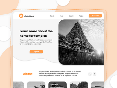 Explore a city or town - Landing page