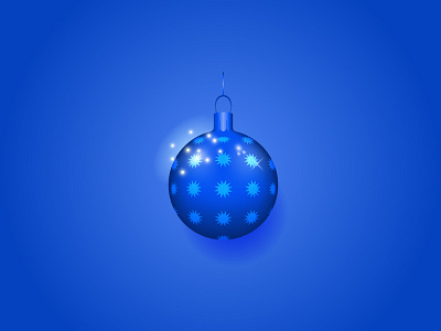 Blue christmas ball christmas design icon illustration new year typography vector