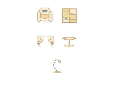 furniture icons color