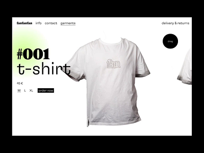 fanfanfan merch. product carousel animation e-com gradient metch product carousel shop t-shirt