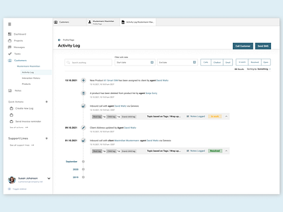 CRM Solution - Activity Log