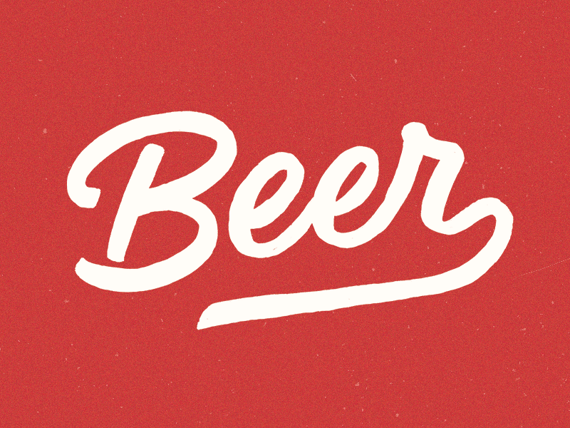 Beer graphic design lettering