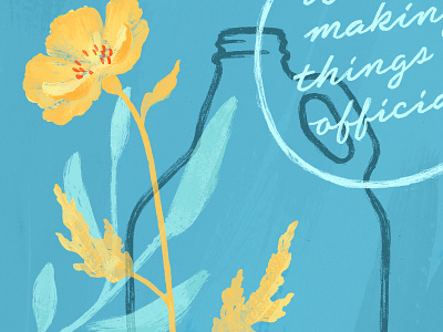 Flowers and Growlers design illustration lettering