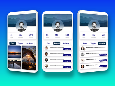 Daily UI - 006 Social Profile 3d admin admin design admin page adobe xd adobexd animation branding daily ui daily ui 006 design graphic design illustration logo motion graphics profile page social account page social admin page social profile page ui