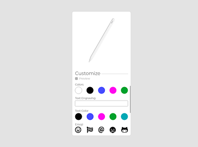 Daily UI - 033 Customize 3d admin adobe xd adobexd animation branding customize product customize product daily ui daily daily ui daily ui 033 daily ui 033 daily ui customize product dailyui design graphic design illustration logo motion graphics ui