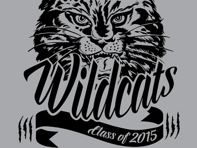 Wilson Wildcats onecolor tshirtdesign wildcats