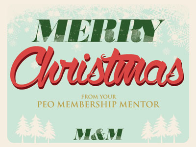 Merry Christmas from PEO carddesign christmas notecard