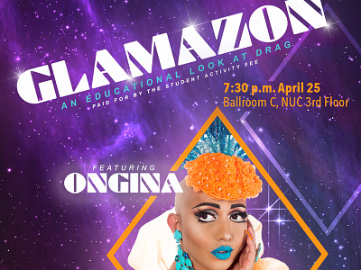 Glamazon drag ongina posterdesign university