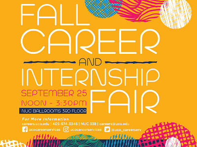 Fall Career & Internship Fair poster posterdesign university universitydesign