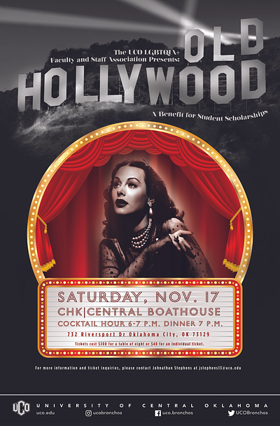 Old Hollywood Poster for fundraiser