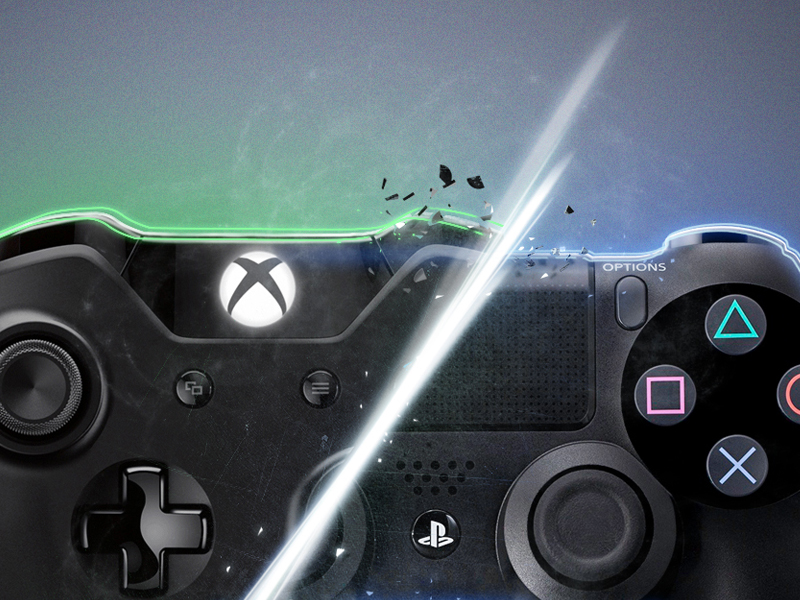 XBOX ONE vs PS4 (wip) by Manoel Oliveira on Dribbble