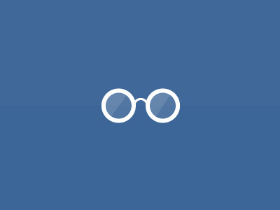 Glasses flat geometric glasses icon minimal