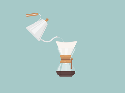 Attempt chemex coffee filter glass hobby kettle pour over water