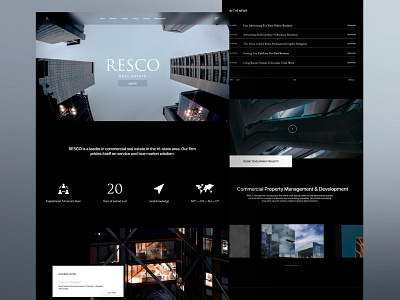 RESCO - Real Estate landing page landing page ui moderndesign real estate landing page web design website design
