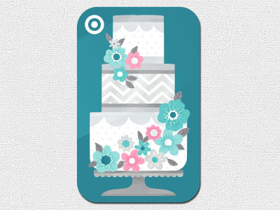 Target Gift Card wedding gift card design illustration cake art direction floral