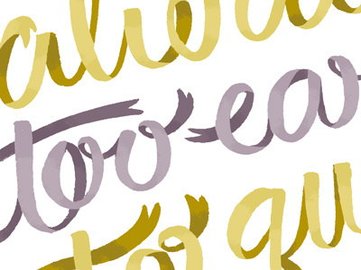 Ribbon Type gold hand lettering illustration lettering metallics ribbons type typography