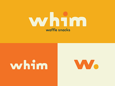 Whim Logos branding design icon logo snack waffle