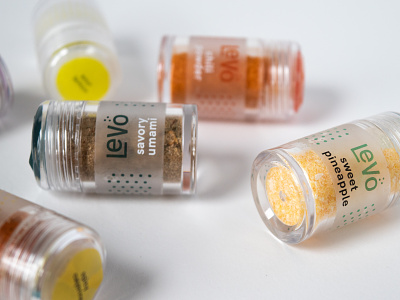 Levo Travel Kit Jars anosmia branding design jar label logo packaging seasoning spice umami