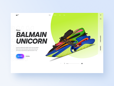 Nike Website banner branding concept design minimal nike shoes shop sneakers ui uiux