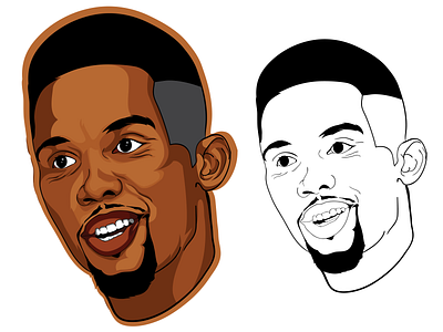 Vector Portraits Illustration | Samuel Eto'o barcelona cartoon illustration fiverr fiverrgigs legend lineart portrait illustration samuel etoo vector art vector illustration