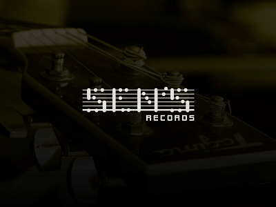 SEN'S RECORDS lo design guiter logo music