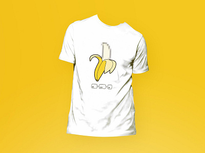 BANANA PIXELATION T-SHIRT banana design graphic pixelate tshirts weekty