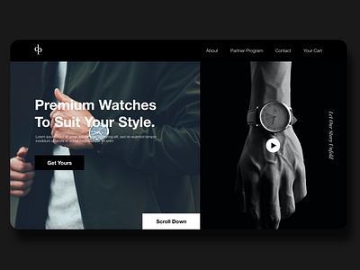 Daniel Philip Watch Landing Page adobexd design landingpage ui ux web web design webdesign webspiration