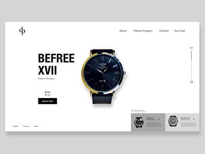 DanielPhilipWatch Product Selection Page adobexd design landingpage ui ux web web design webdesign webspiration