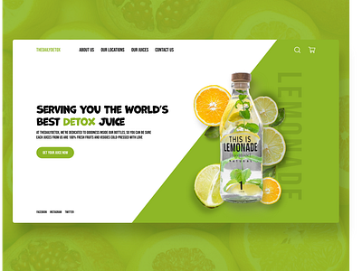 TheDailyDetox Landing Page adobexd design landingpage ui ux web web design webdesign webspiration