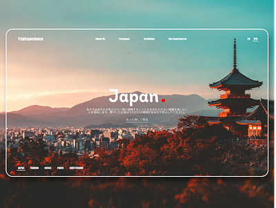 TripExperience Landing Page adobexd design landingpage ui ux web web design webdesign webspiration