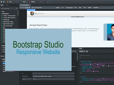 Ahmed Sharif Khan Bootstrap Studio 2020