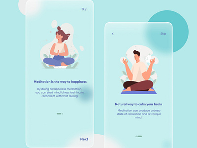 Meditation Onboarding UI Design