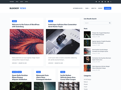 Wordpress Theme For News Blog designs, themes, templates and downloadable  graphic elements on Dribbble