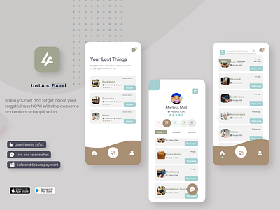 Lost And Found | Mobile Application application branding design dibbble explore illustration logo ui ux xd design