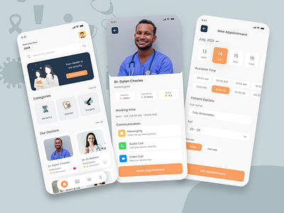 Medical Mobile App Design application design dibbble explore health illustration ui ux xd design