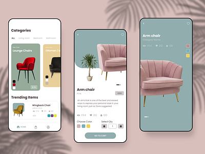 Furniture App Design application design dibbble explore ui ux xd design