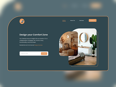 Interior Design Landing Page design dibbble explore interior ui ux website xd design