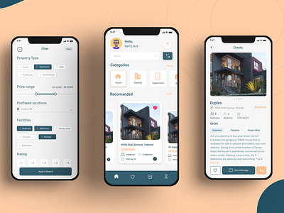 Real Estate App Design application design dibbble real estate ui ux xd design