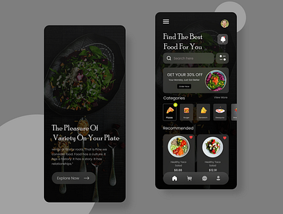 Food Application Design application design dibbble food ui xd design