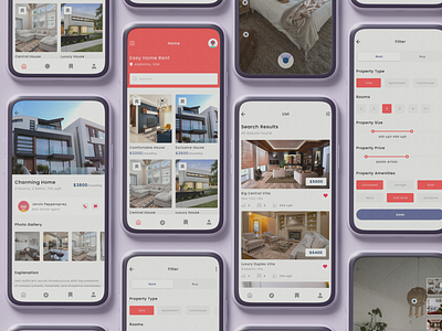 Real Estate App Design application design dibbble explore ui ux xd design