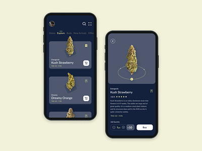 Cannabis App UI application cannabis inspiration mobile app ui ux