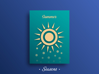 summer card card design design green illustration season summer sun vector yellow