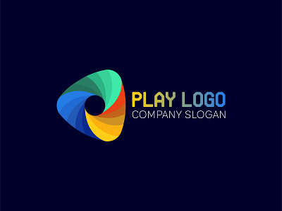 play logo blue business business logo company company logo design logo vector yellow yellow logo